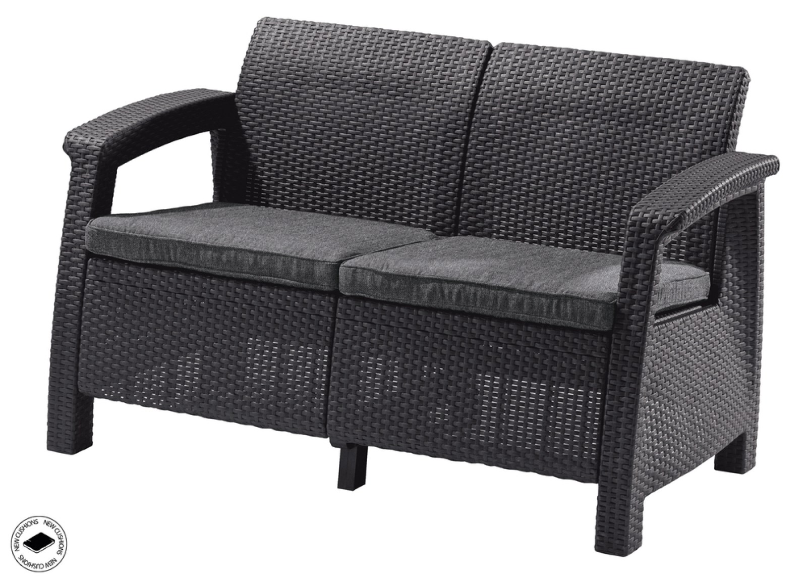 CORFU LOVE SEAT - grafit