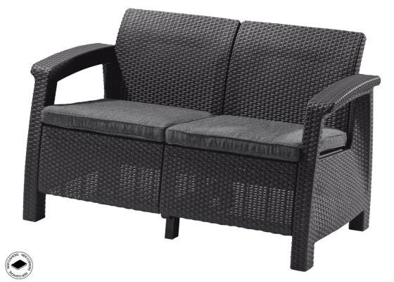 CORFU LOVE SEAT - grafit