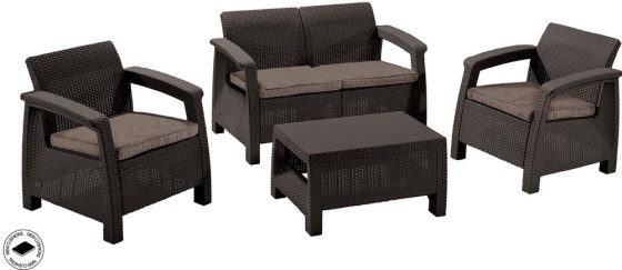 CORFU set - hněd&yacute; + &scaron;edohněd&eacute; podu&scaron;ky