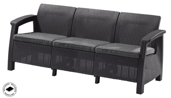 CORFU LOVE SEAT MAX - grafit