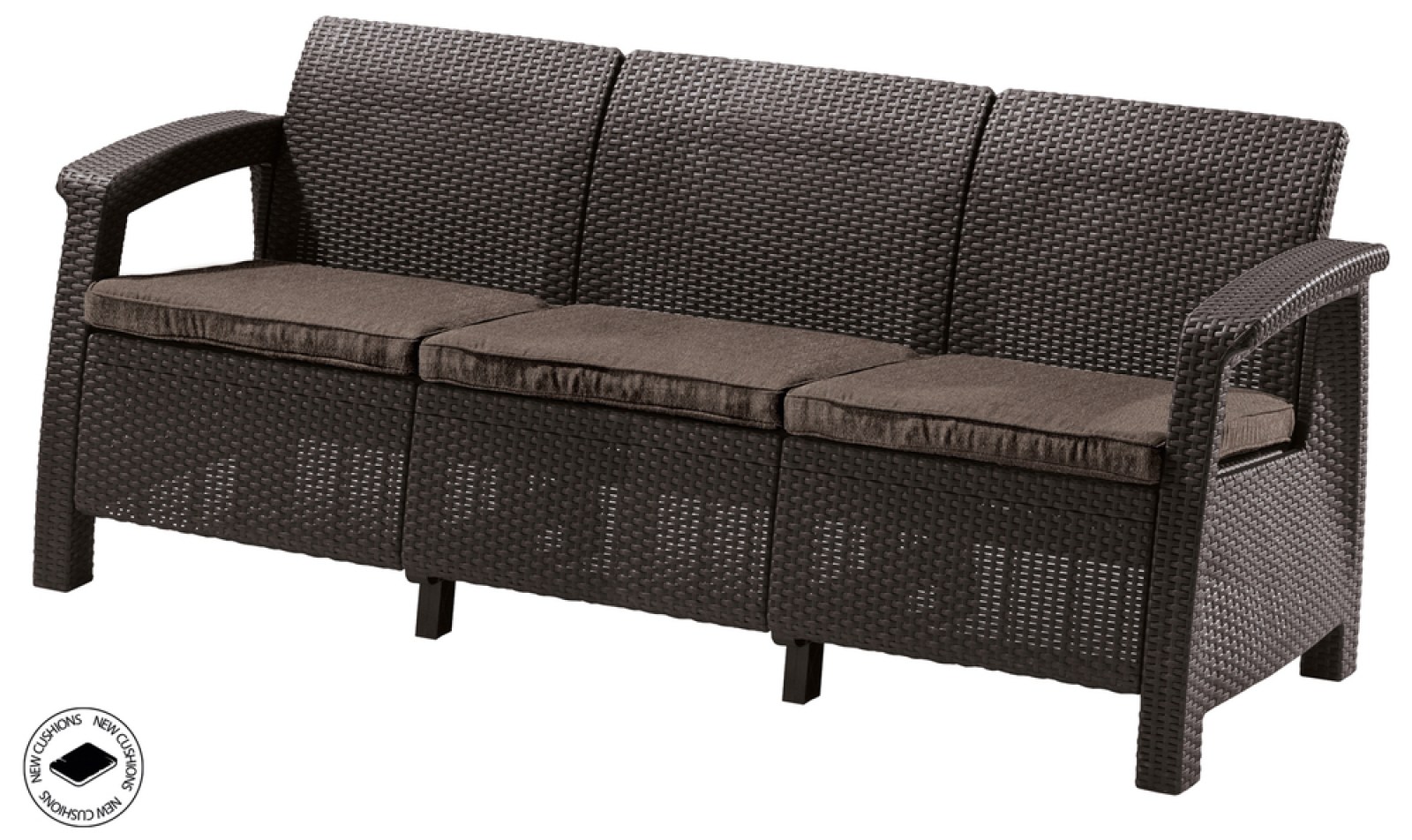 CORFU LOVE SEAT MAX - hnědá