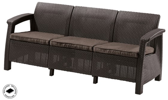 CORFU LOVE SEAT MAX - hněd&aacute;