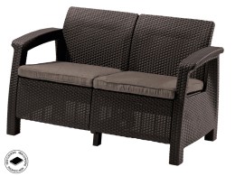 CORFU LOVE SEAT - hněd&aacute;