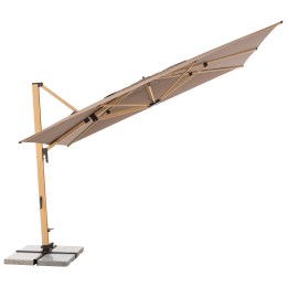 ALU WOOD XL 4x3 m - v&yacute;kyvn&yacute; zahradn&iacute; slunečn&iacute;k s bočn&iacute; tyč&iacute;