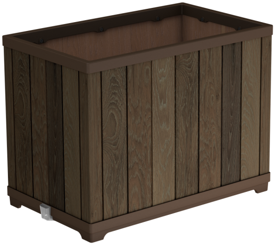 Květin&aacute;č DECO RECTANGLE TALL WALNUT