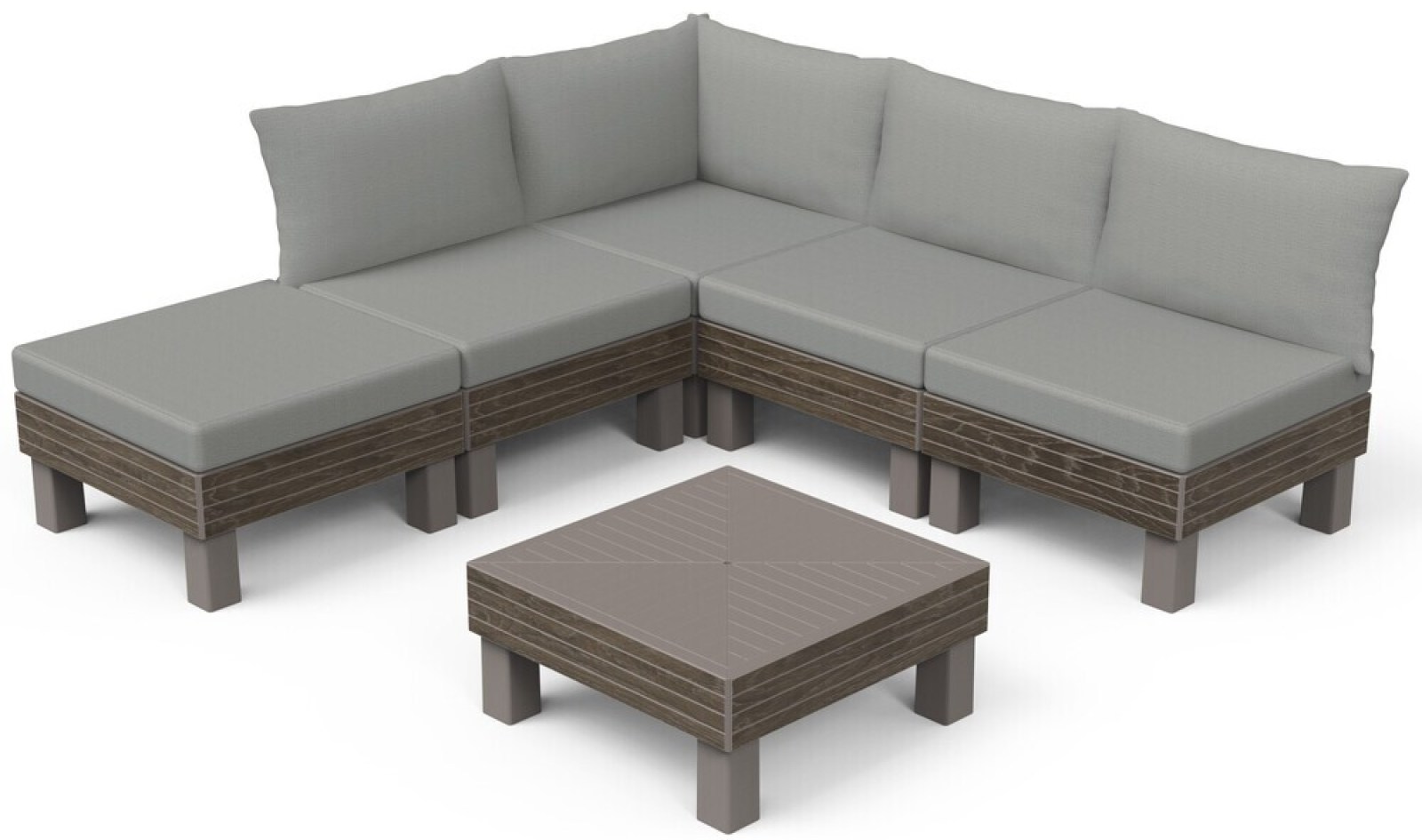 ELEMENTS SIGNATURE zahradní plastový set - walnut