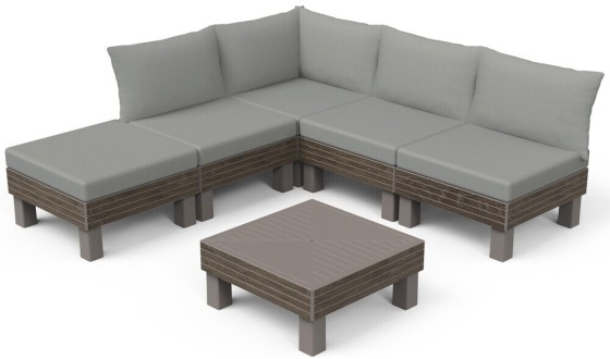 ELEMENTS SIGNATURE zahradn&iacute; plastov&yacute; set - walnut