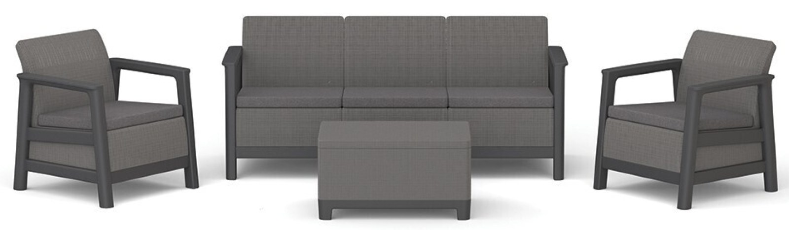 SCANDI LINEA 3 SEATERS SET - Mountain Grey/Grafit