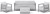 SCANDI LINEA 3 SEATERS SET - Ash grey/Storm grey