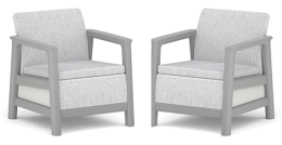 SCANDI LINEA DUO SET - Ash grey/Storm grey