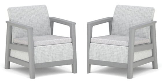 SCANDI LINEA DUO SET - Ash grey/Storm grey