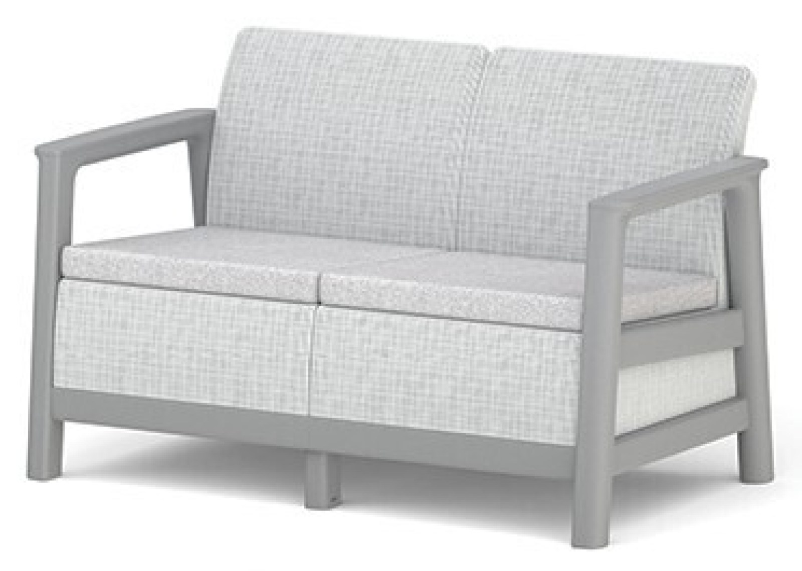 SCANDI LINEA 2 SEATER SOFA - Ash grey/Storm grey