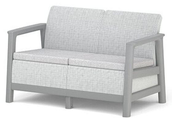 SCANDI LINEA 2 SEATER SOFA - Ash grey/Storm grey