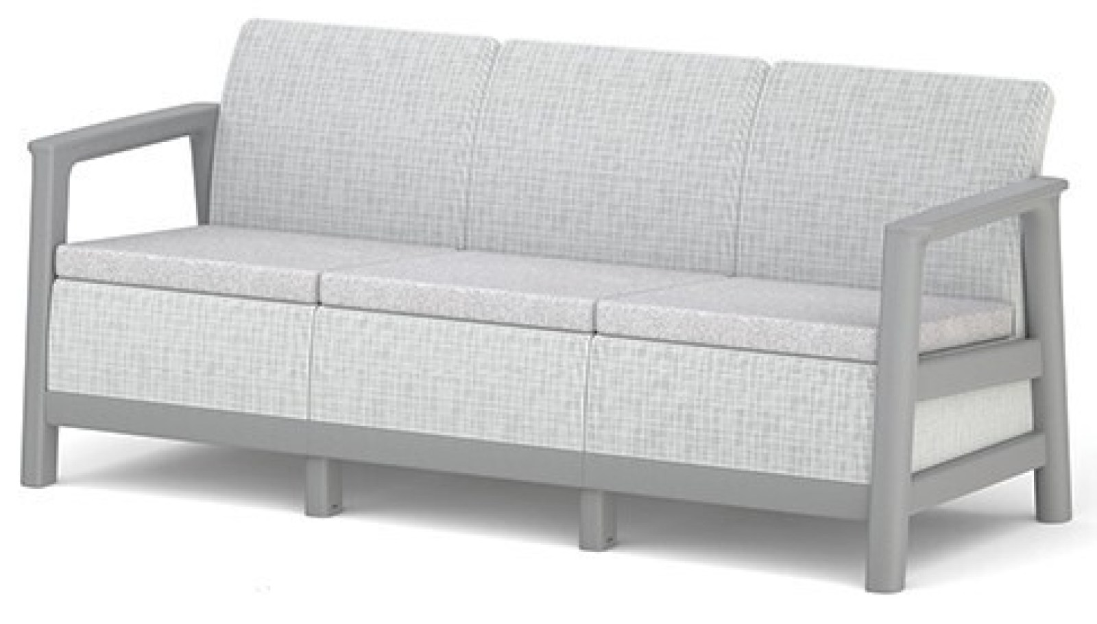 SCANDI LINEA 3 SEATER SOFA - Ash grey/Storm grey