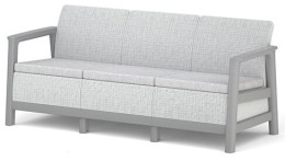 SCANDI LINEA 3 SEATER SOFA - Ash grey/Storm grey