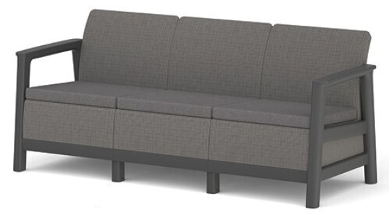SCANDI LINEA 3 SEATER SOFA - Mountain Grey/Grafit