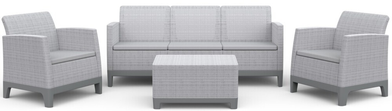 SCANDI FORMA 3 SEATERS SET - Ash grey/Storm grey