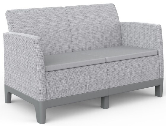 SCANDI FORMA 2 SEATER SOFA - Ash grey/Storm grey