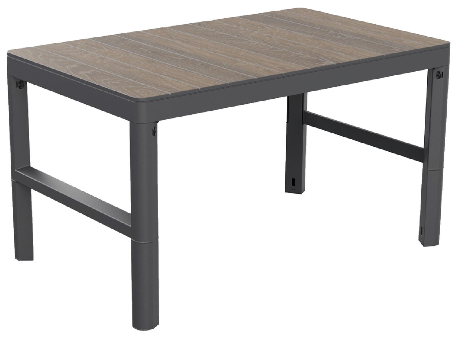 stůl DECO LYON rattan - Walnut/grafit