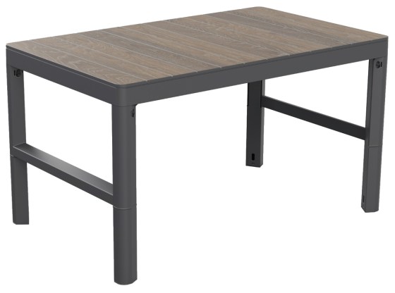 stůl DECO LYON rattan - Walnut/grafit