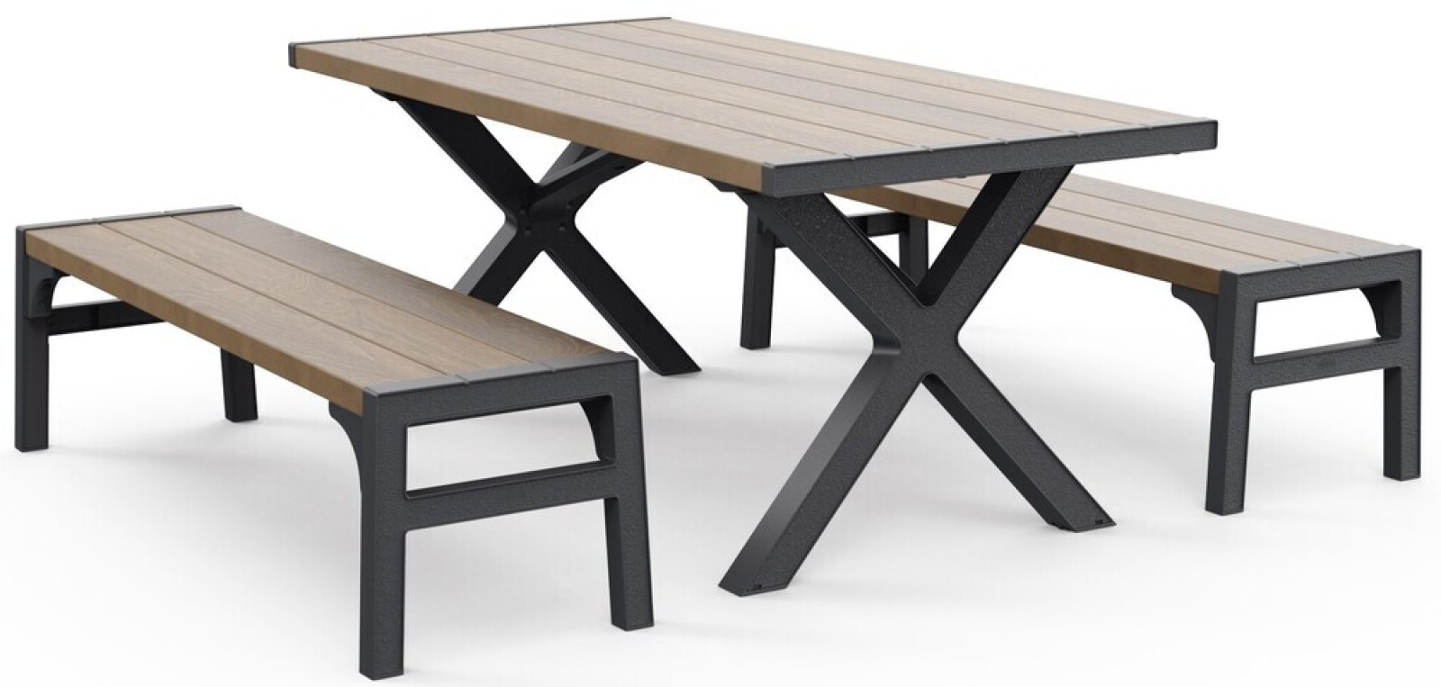 KETER DECO PORTO PICNIC set grafit/walnut