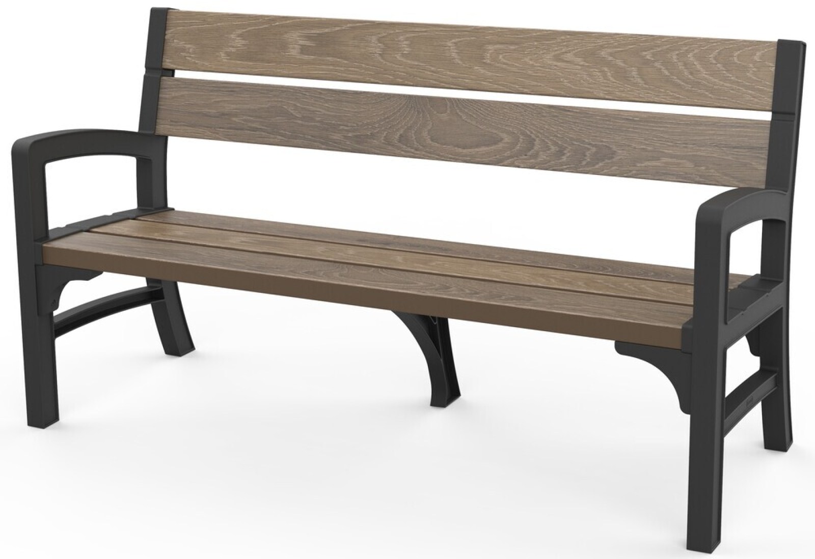 KETER lavice DECO PORTO LONG grafit/walnut
