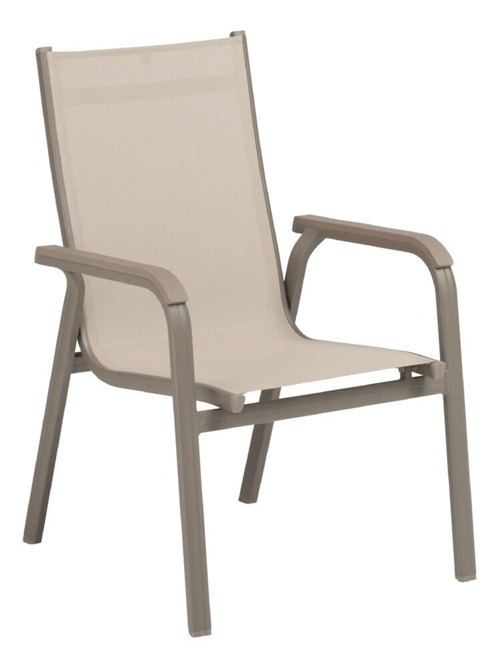 BASIC PLUS stohovateln&eacute;, hlin&iacute;kov&eacute; křeslo - taupe / b&eacute;žov&aacute;