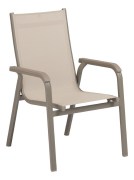 BASIC PLUS stohovateln&eacute;, hlin&iacute;kov&eacute; křeslo - taupe / b&eacute;žov&aacute;