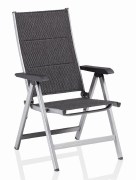 BASIC PLUS PADDED polohovac&iacute;, hlin&iacute;kov&eacute; křeslo - stř&iacute;brn&aacute; / antracit