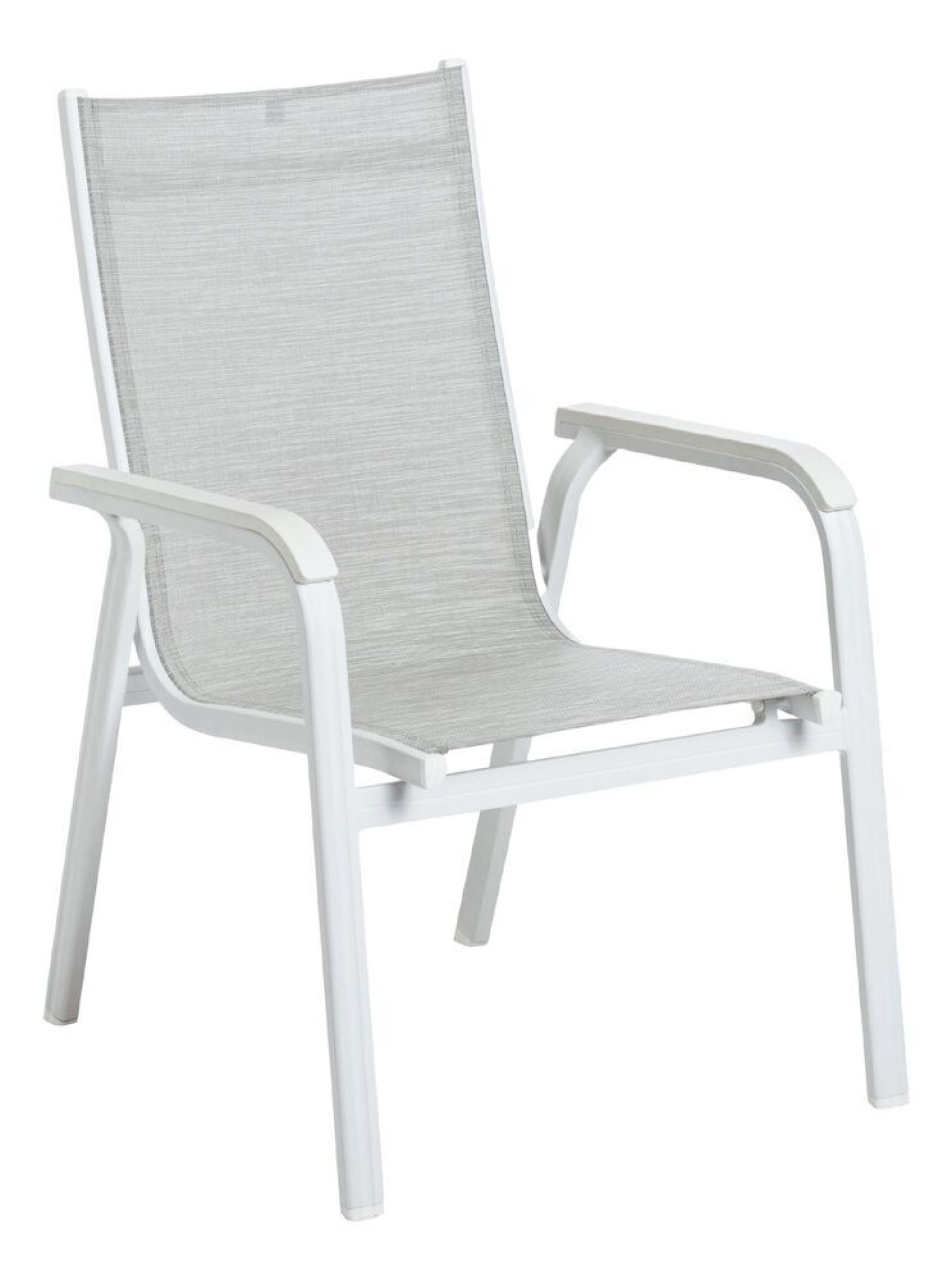 BASIC PLUS stohovateln&eacute;, hlin&iacute;kov&eacute; křeslo - b&iacute;l&aacute;/světle &scaron;ed&aacute;