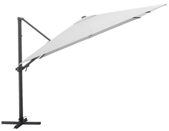 Slunečn&iacute;k KETTLER EASY TURN 300x300 cm - matn&yacute; antracit/světle &scaron;ed&yacute; - voděodoln&yacute;