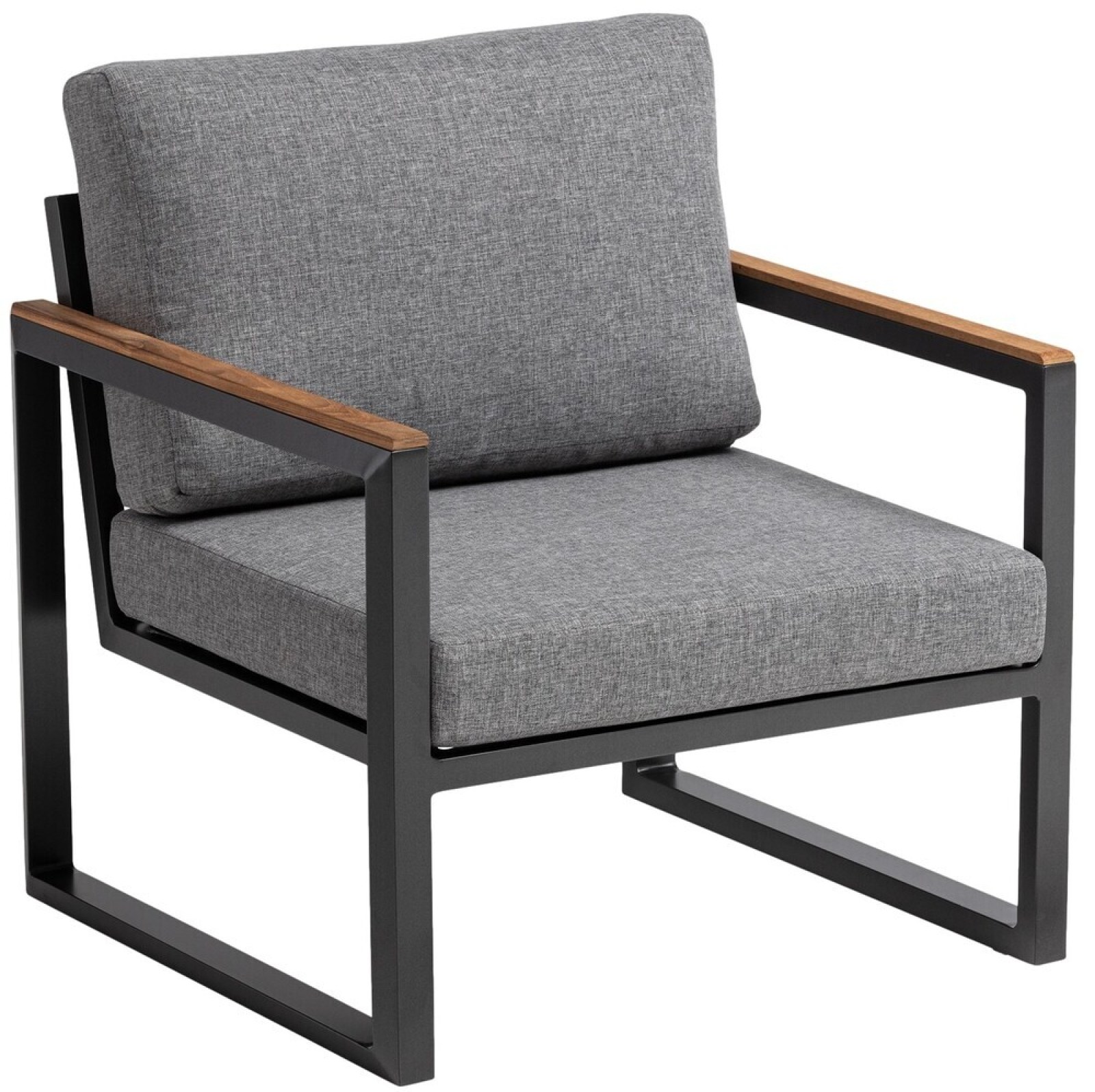 KETTLER OCEAN SKID křeslo - antracit/&scaron;ed&aacute;/teak područky