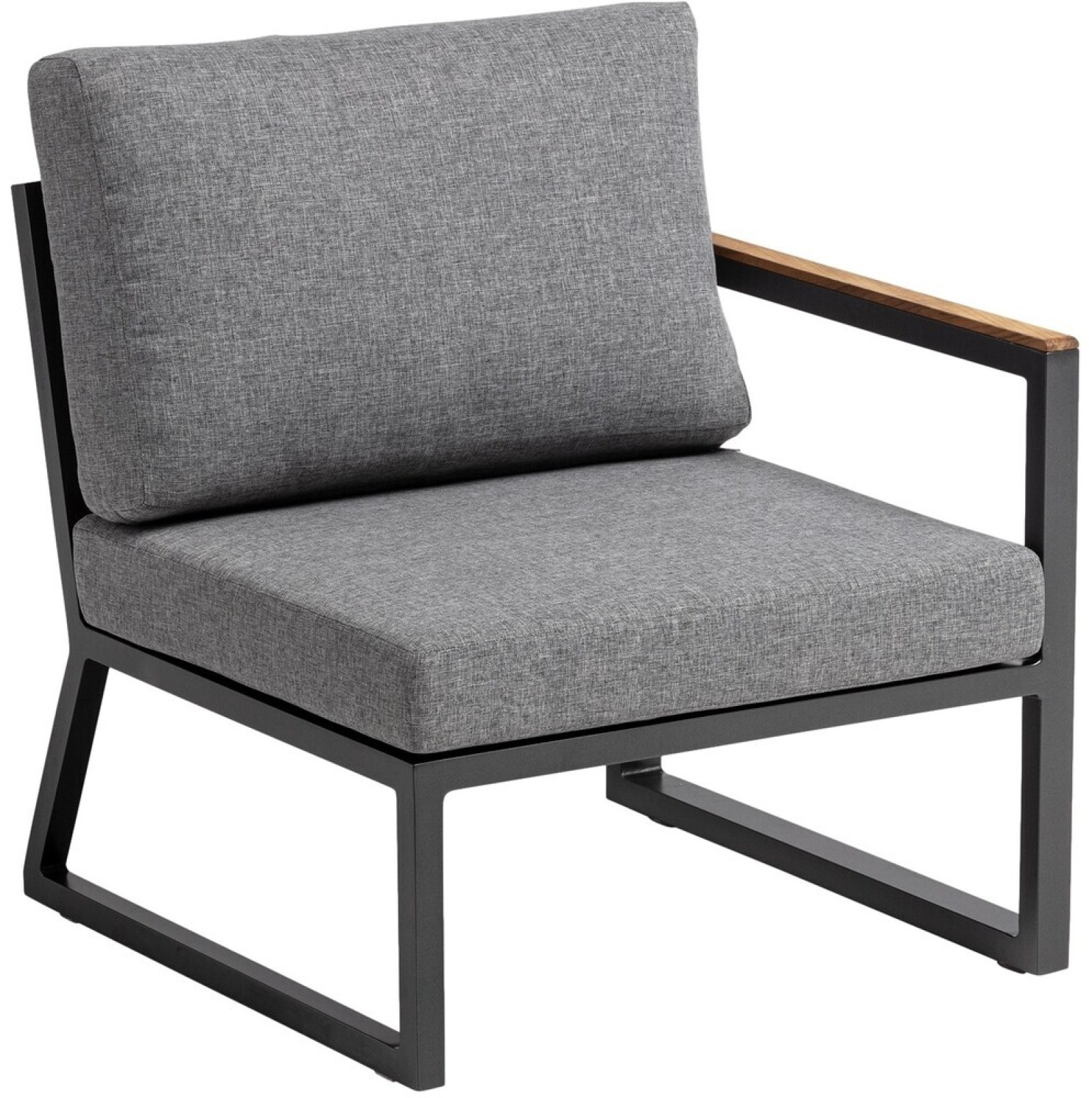 KETTLER OCEAN SKID prav&yacute; ukončovac&iacute; d&iacute;l - antracit/&scaron;ed&aacute;/teak područka