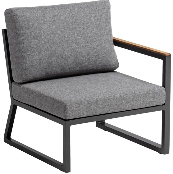 KETTLER OCEAN SKID prav&yacute; ukončovac&iacute; d&iacute;l - antracit/&scaron;ed&aacute;/teak područka
