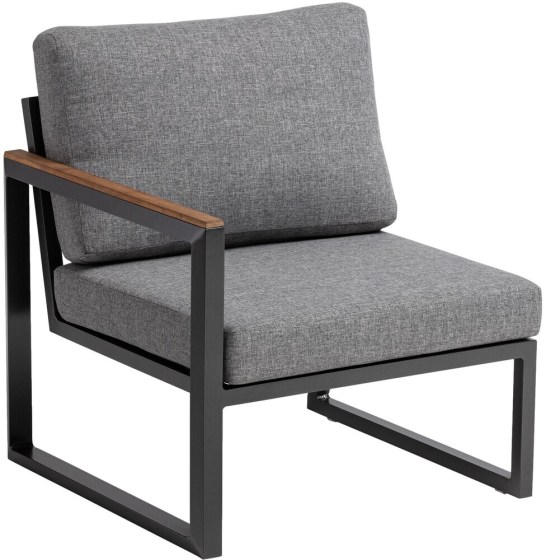 KETTLER OCEAN SKID lev&yacute; ukončovac&iacute; d&iacute;l - antracit/&scaron;ed&aacute;/teak područka