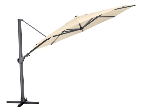 KETTLER Slunečn&iacute;k KETTLER EASY SWING &Oslash; 350 cm - matn&yacute; antracit/b&eacute;žov&aacute; - voděodpudiv&yacute;