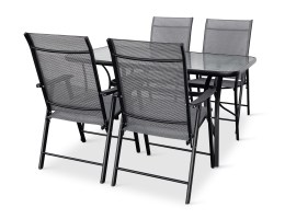 N&aacute;bytek Texim Zahradn&iacute; set PORTO 140cm + 4x židle SOLANO skl&aacute;dac&iacute;