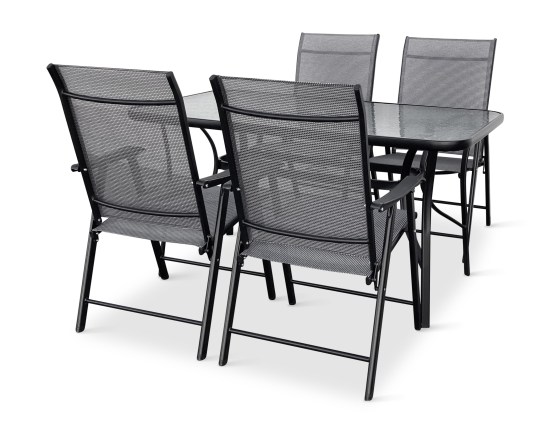 N&aacute;bytek Texim Zahradn&iacute; set PORTO 140cm + 4x židle SOLANO skl&aacute;dac&iacute;