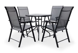 N&aacute;bytek Texim Zahradn&iacute; set CAPRI 80cm + 4x židle SOLANO skl&aacute;dac&iacute;