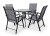 N&aacute;bytek Texim Zahradn&iacute; set CAPRI 80cm + 4x židle SOLANO skl&aacute;dac&iacute;