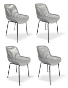 N&aacute;bytek Texim Designov&aacute; židle GABY &scaron;ed&aacute; - set 4 ks