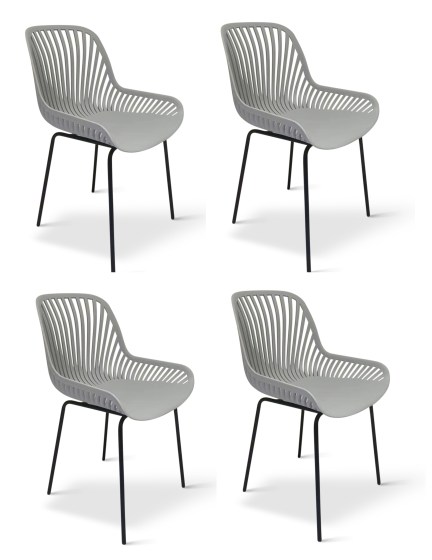 N&aacute;bytek Texim Designov&aacute; židle GABY &scaron;ed&aacute; - set 4 ks