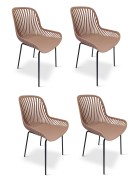 N&aacute;bytek Texim Designov&aacute; židle GABY růžov&aacute; - set 4 ks