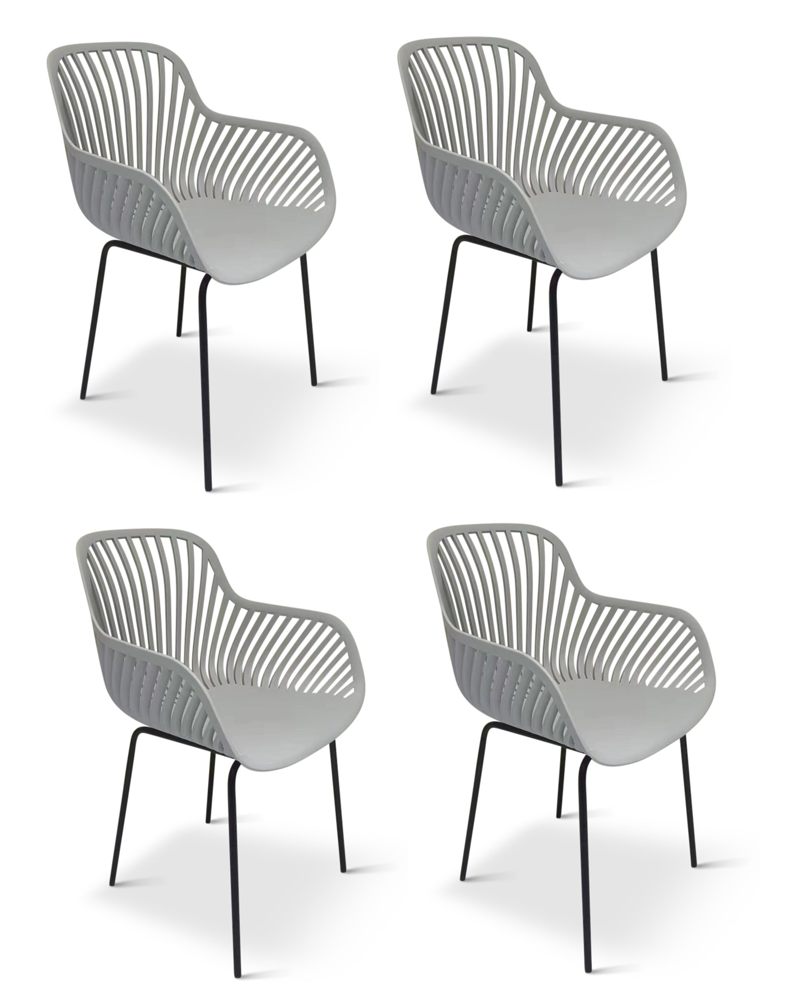 N&aacute;bytek Texim Designov&eacute; křeslo GABY &scaron;ed&aacute; - set 4 ks