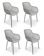 N&aacute;bytek Texim Designov&eacute; křeslo GABY &scaron;ed&aacute; - set 4 ks