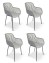 N&aacute;bytek Texim Designov&eacute; křeslo GABY &scaron;ed&aacute; - set 4 ks