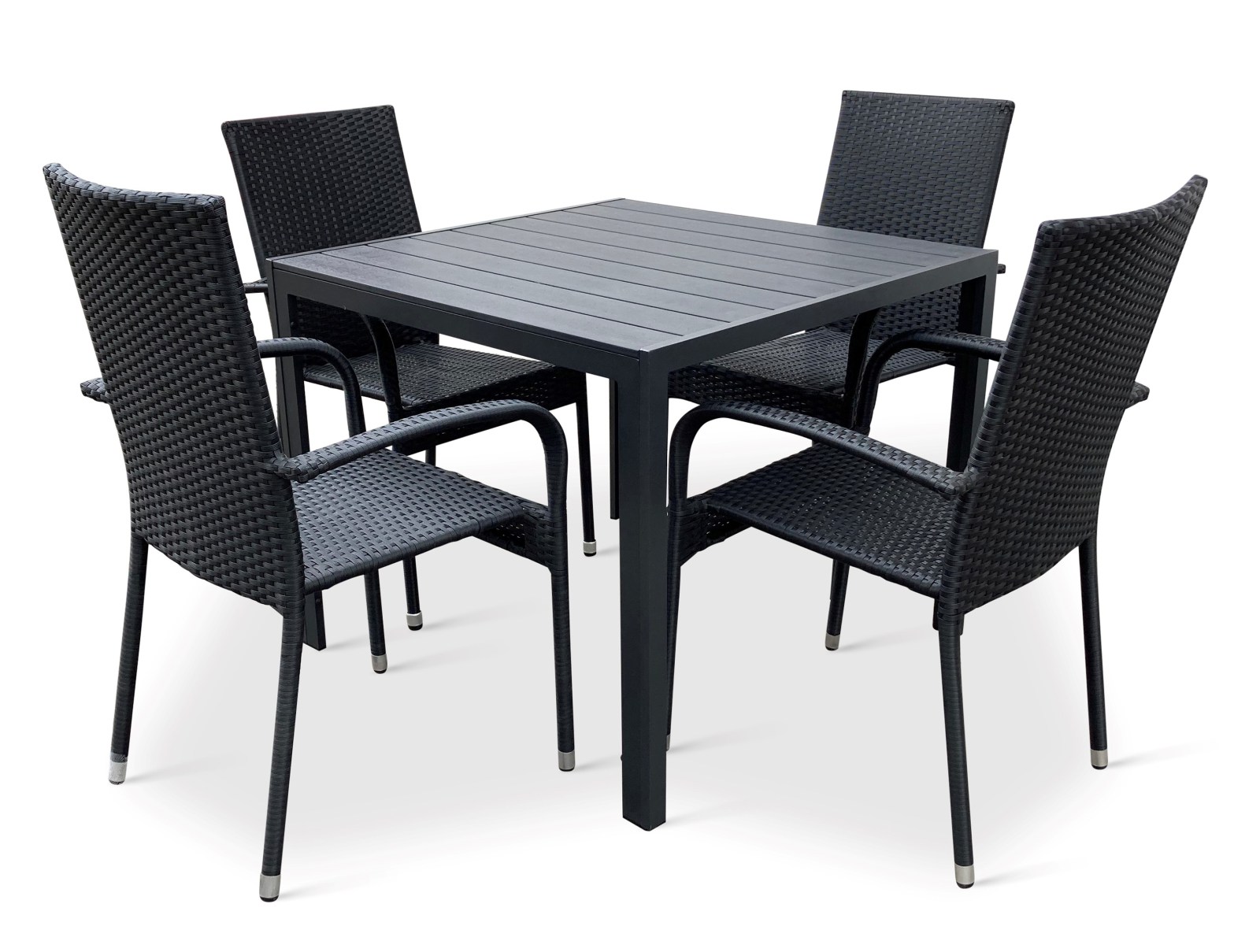 N&aacute;bytek Texim Ratanov&yacute; n&aacute;bytek - stůl Viking M + 4x židle PARIS