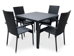 N&aacute;bytek Texim Ratanov&yacute; n&aacute;bytek - stůl Viking M + 4x židle PARIS
