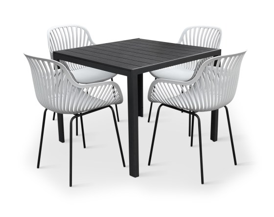 N&aacute;bytek Texim Elegantn&iacute; zahradn&iacute; set - Viking M + 4x křeslo GABY &scaron;ed&eacute;