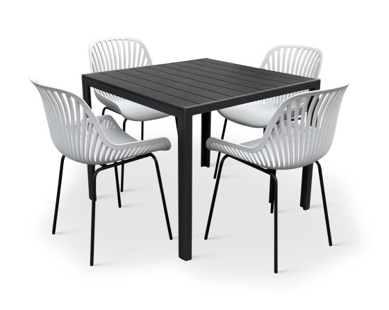N&aacute;bytek Texim Elegantn&iacute; zahradn&iacute; set - Viking M + 4x židle GABY &scaron;ed&aacute;
